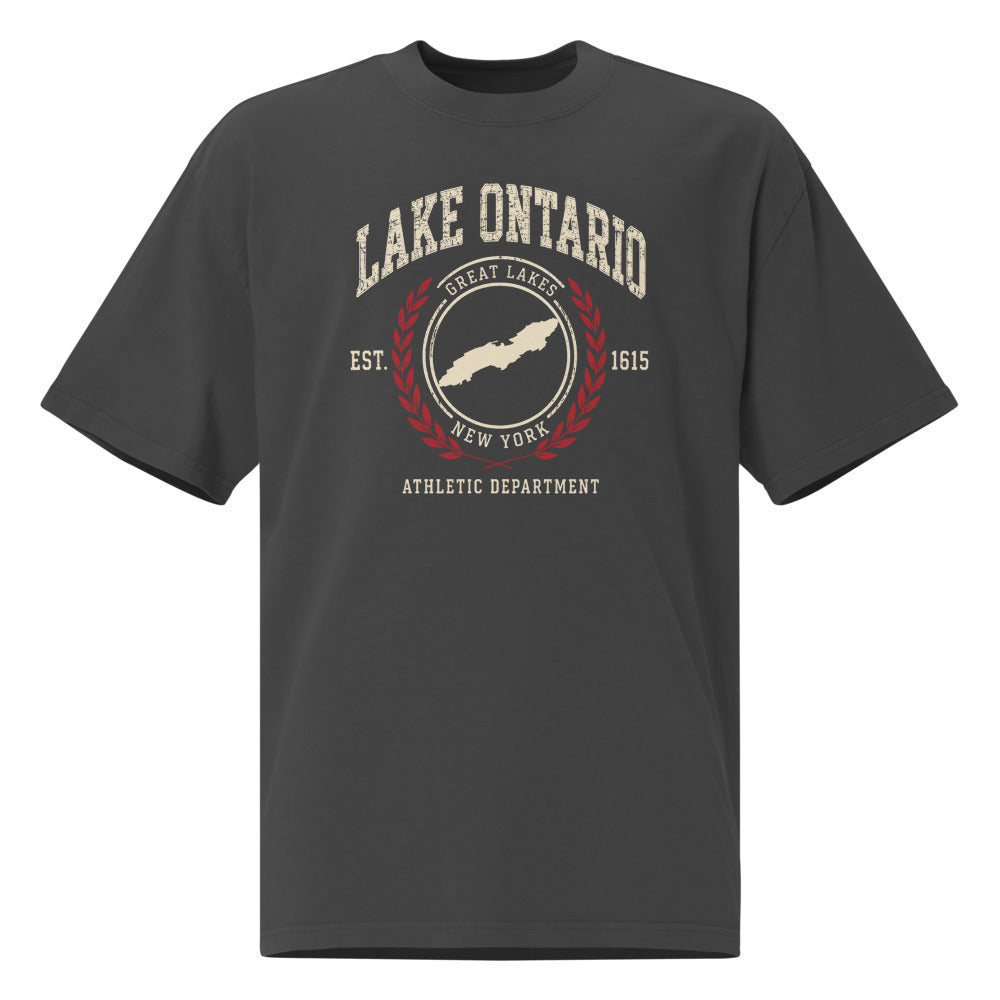 Lake Ontario Athletic Dept. Tee — Faded Black