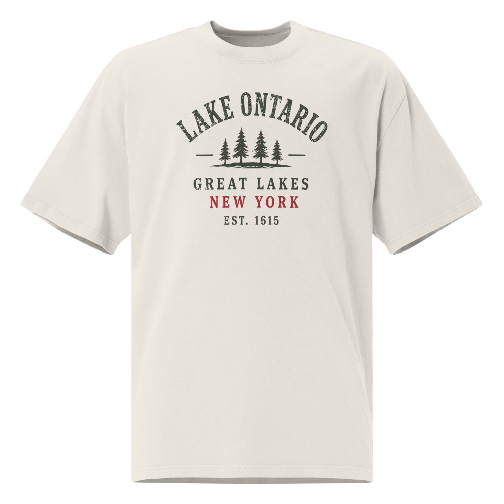 Lake Ontario Great Lakes Tee — Faded Bone