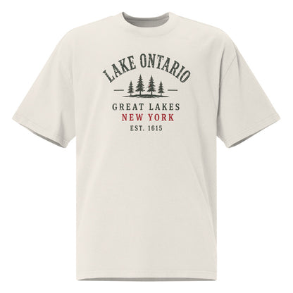 Lake Ontario Great Lakes Tee — Faded Bone
