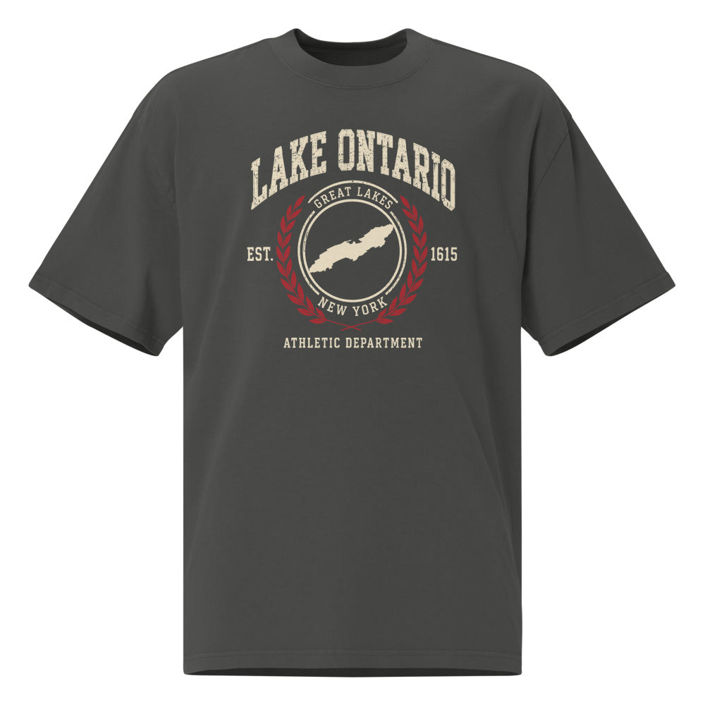 Lake Ontario Athletic Dept. Tee — Faded Coal
