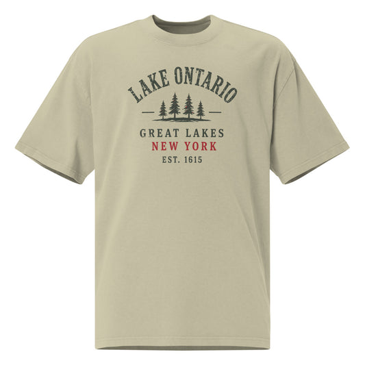 Lake Ontario Great Lakes Tee — Faded Eucalyptus