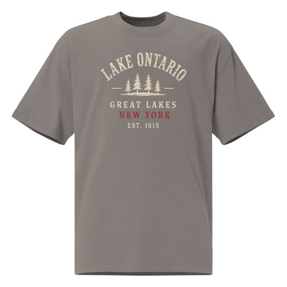 Lake Ontario Great Lakes Tee — Faded Grey