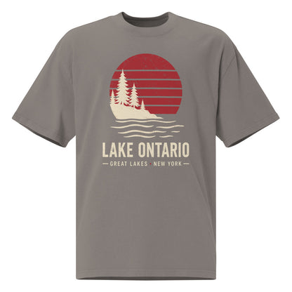 Lake Ontario Sunset Tee — Faded Grey