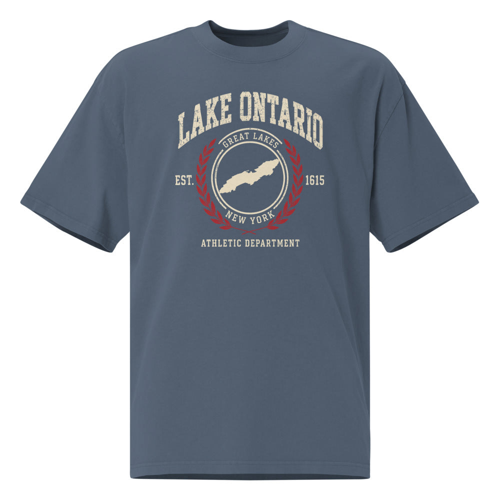 Lake Ontario Athletic Dept. Tee — Faded Indigo