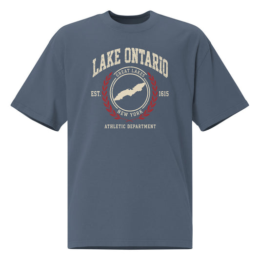 Lake Ontario Athletic Dept. Tee — Faded Indigo