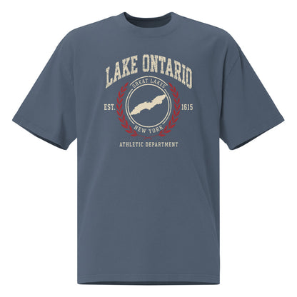 Lake Ontario Athletic Dept. Tee — Faded Indigo