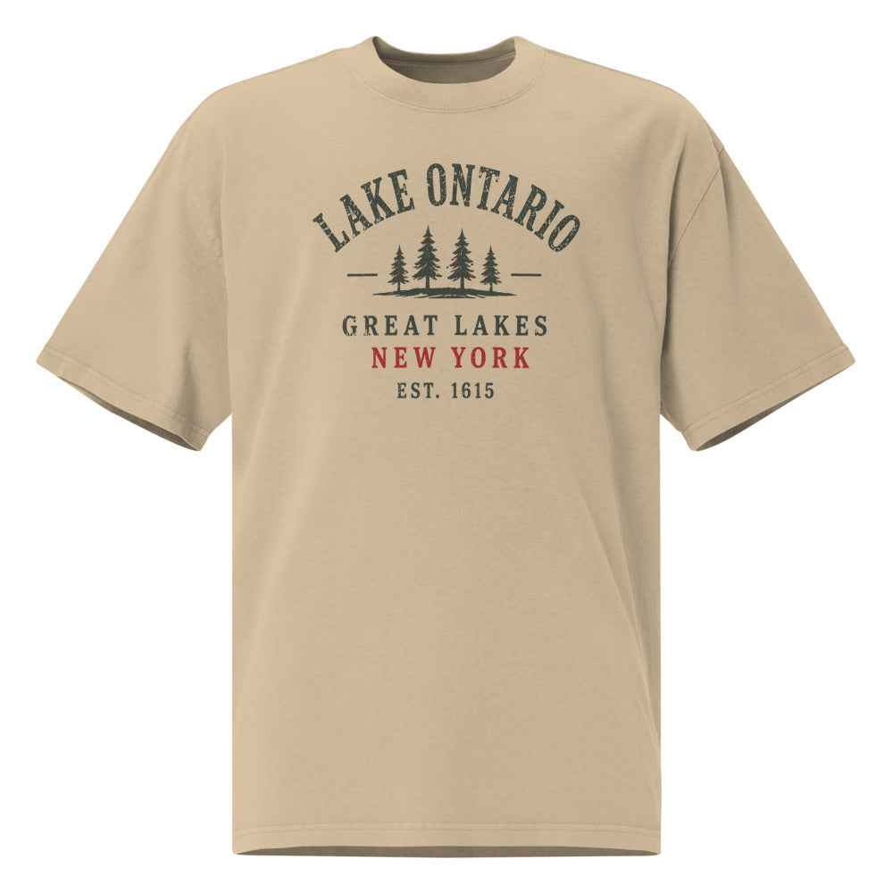 Lake Ontario Great Lakes Tee — Faded Khaki