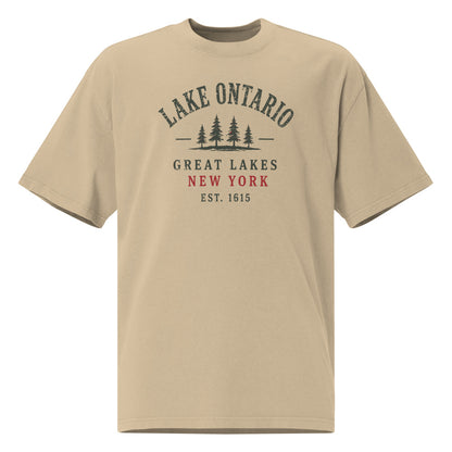 Lake Ontario Great Lakes Tee — Faded Khaki