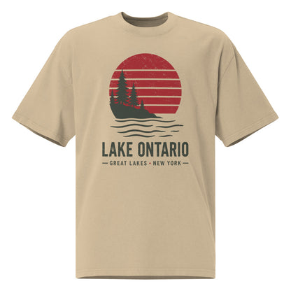 Lake Ontario Sunset Tee — Faded Khaki