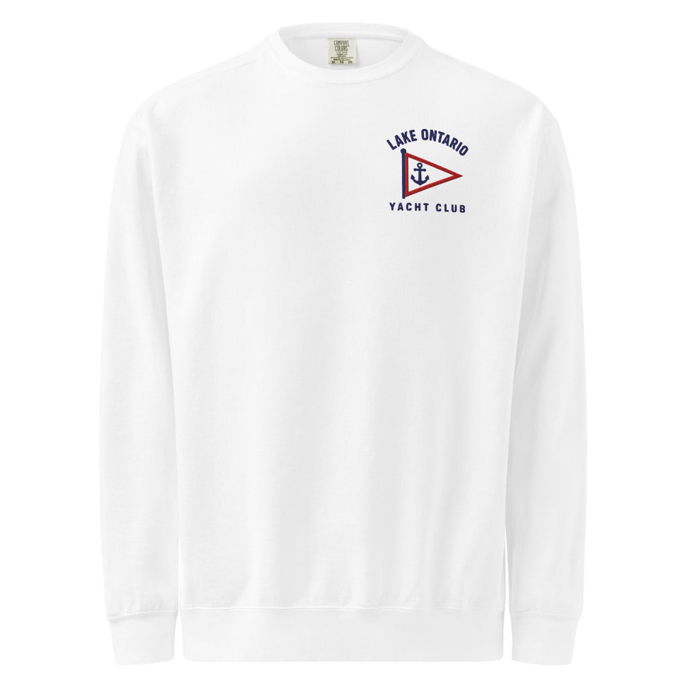 Lake Ontario Yacht Club Crewneck in White
